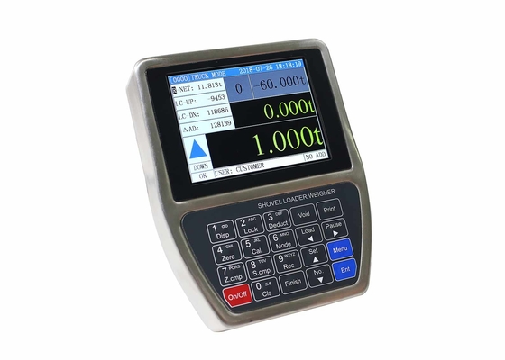 Ottenere risultati precisi con Indicatore di caricatore a pala 100-12 000 kg Gamma di pesatura e risoluzione 1/100 000